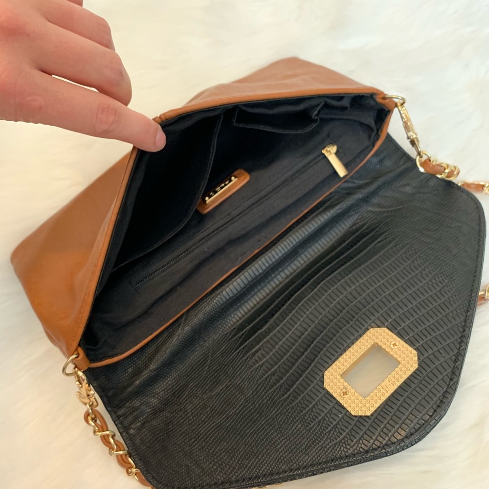 Aldo Brown Patterned Purse w/ Chain Strap - Picture 7 of 7